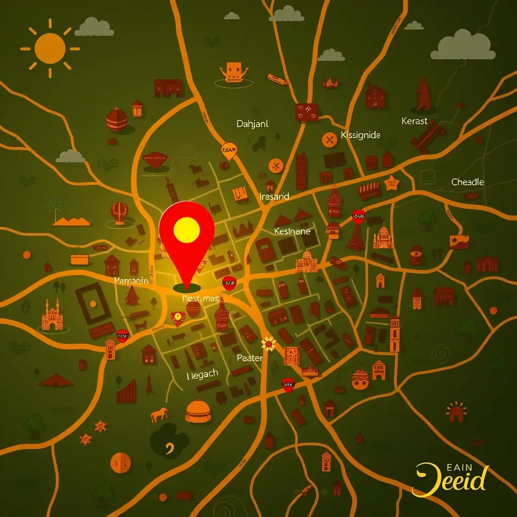 A map showing the location of Desi Bites in Heald Green, Cheadle.